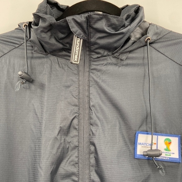 MUNDOMEX Black Fifa Brazil World Cup Mexico Full Zip Windbreaker Jacket Size XL - Picture 3 of 10